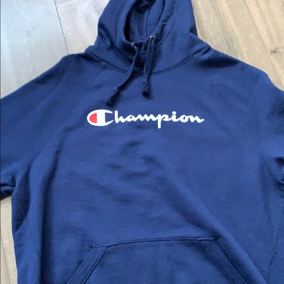 Champion Tops - Navy blue Champion hoodie